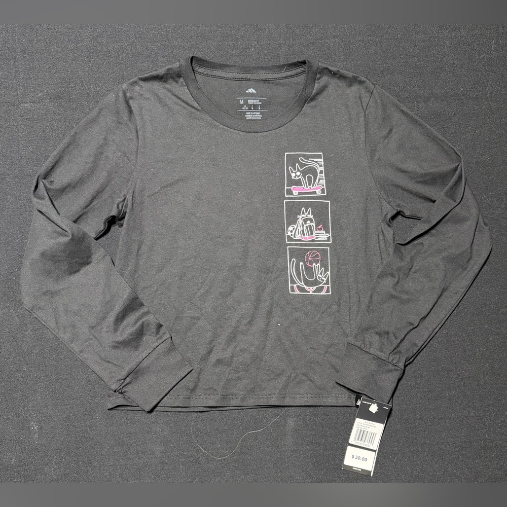Girls Adidas Lot of 2 Long Sleeve T-Shirts Size 10/12 - Picture 3 of 4